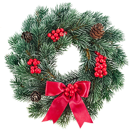 Red Christmas Wreath