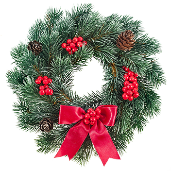 Red Christmas Wreath