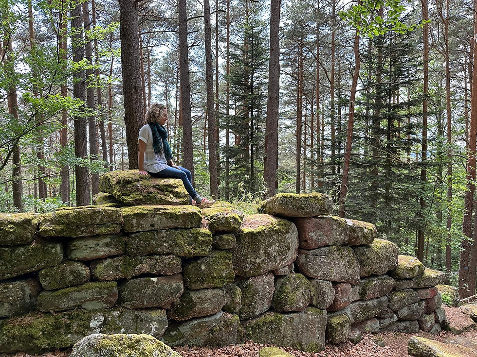Sitting on the ruins of the Great Wall built by the Christians to protect themselves from the Kelts (Druids)