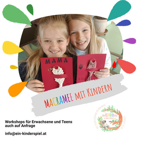 Kinder lernen Macramee
