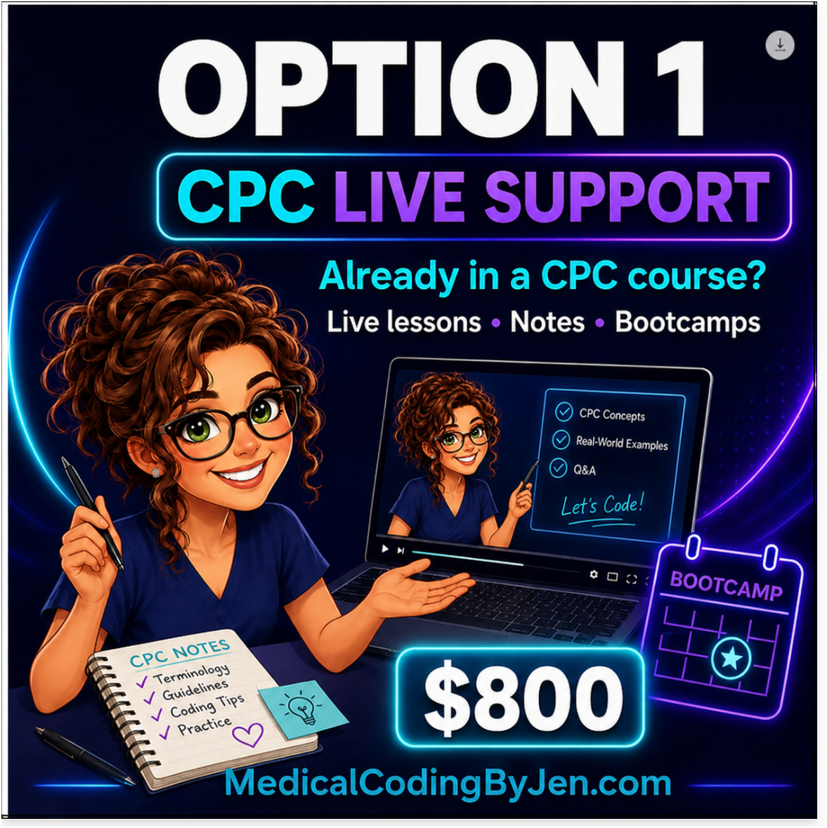 Already IN CPC Course Different School? Jen's Live Lessons, Notes, & Bootcamps