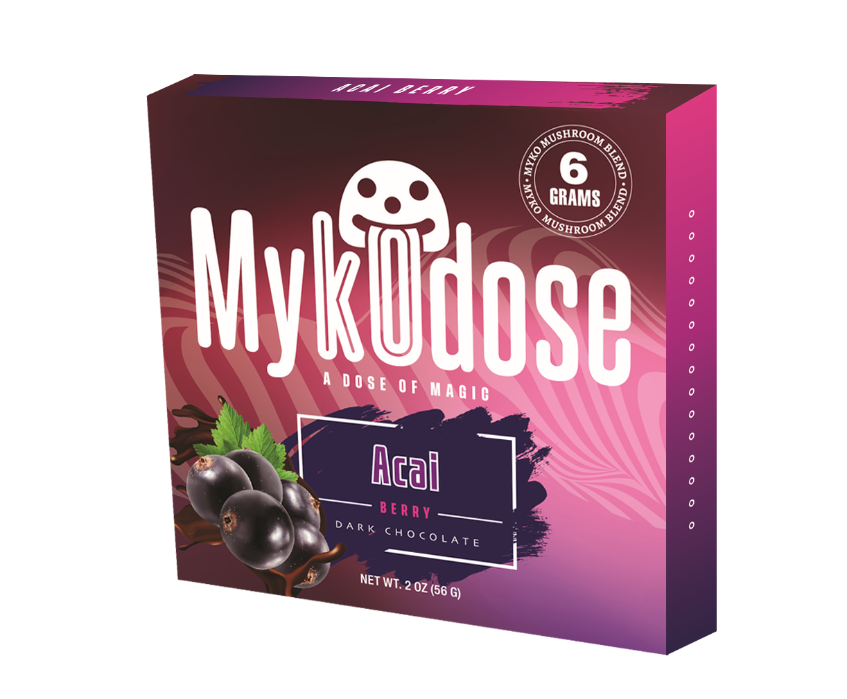 Mykodose Acai Berry Dark Chocolate  6g🍄