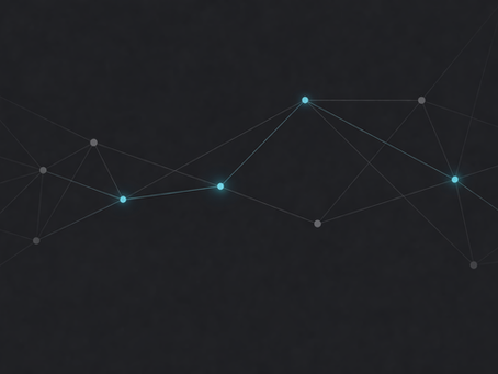 Abstract network graphic showing revenue risk entering between teams across the customer lifecycle