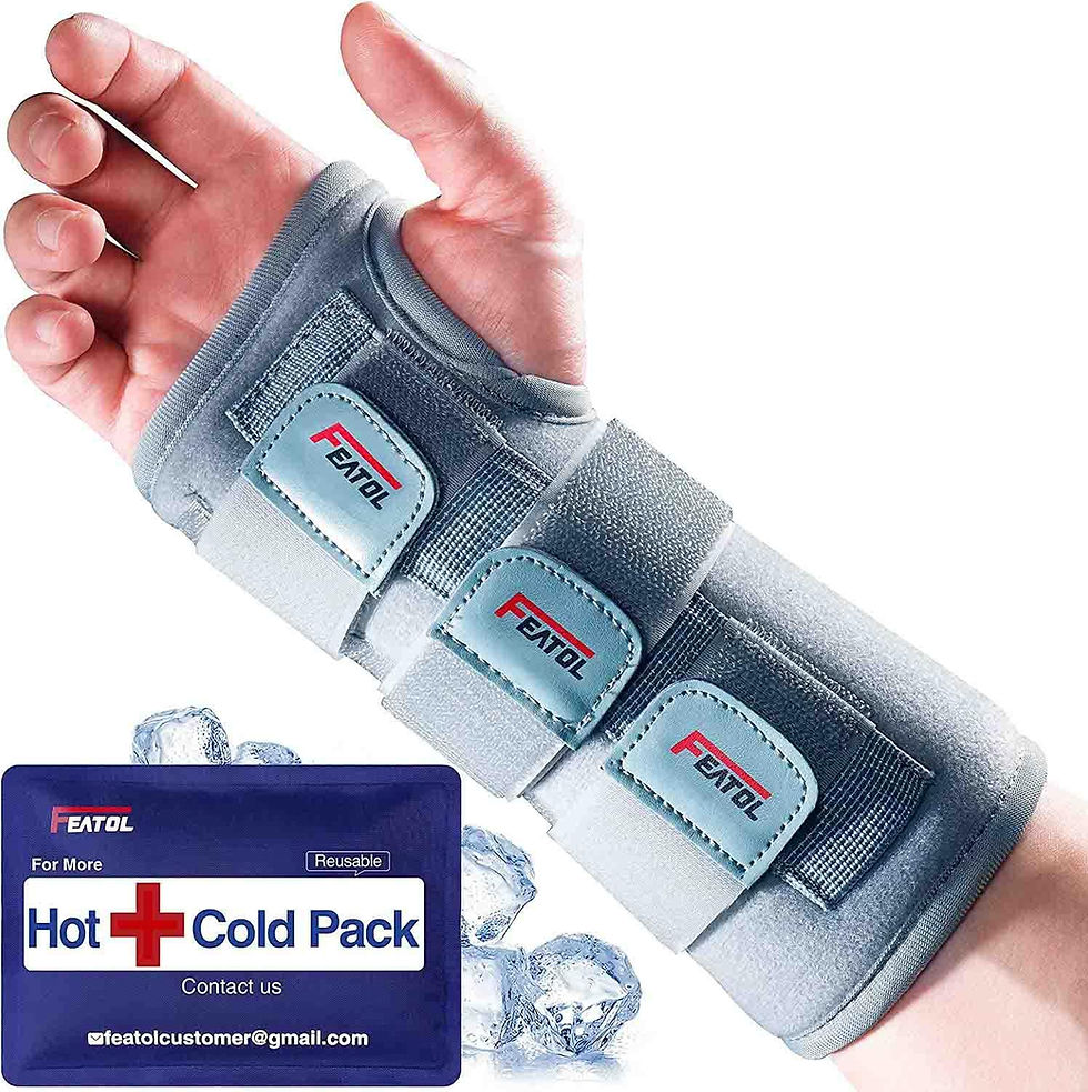 Thumbnail: FEATOL Wrist Brace for Carpal Tunnel, Adjustable Wrist Support Brace with Splin