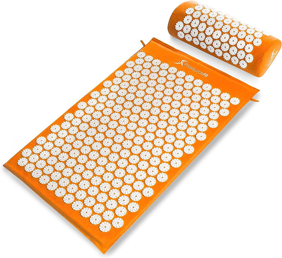 Thumbnail: ProsourceFit Acupressure Mat and Pillow Set for Back/Neck Pain Relief and Muscl