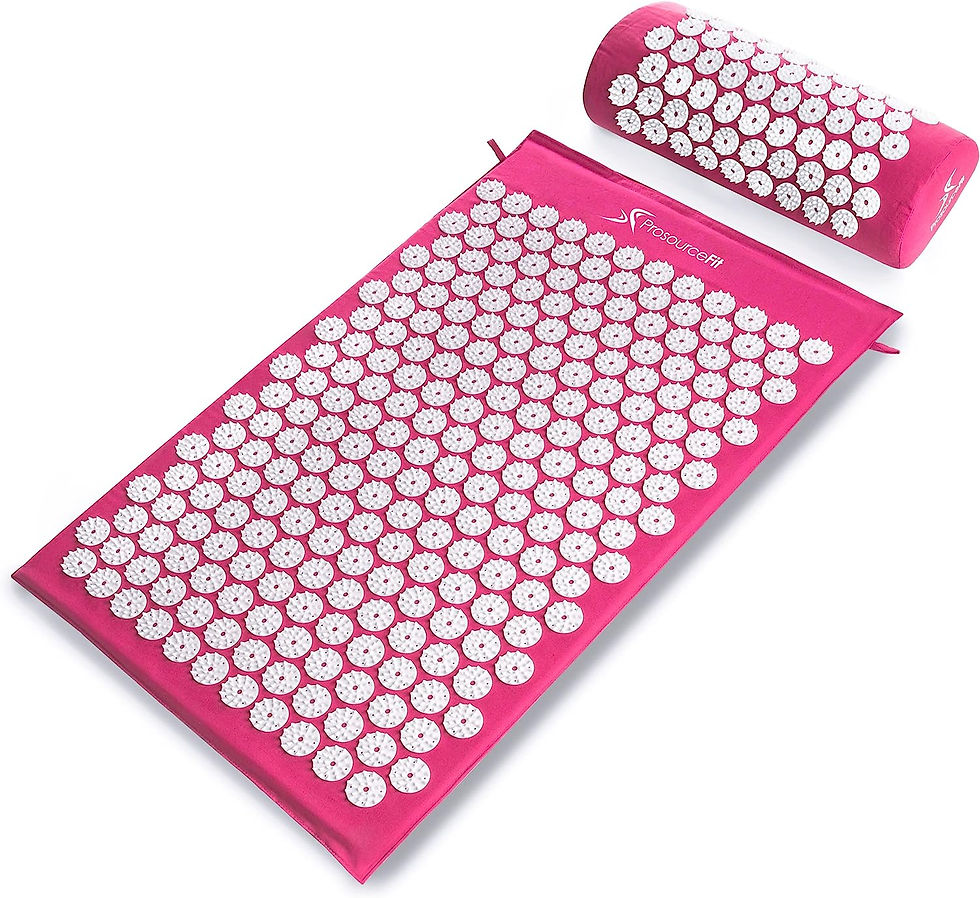 Thumbnail: ProsourceFit Acupressure Mat and Pillow Set for Back/Neck Pain Relief and Muscl
