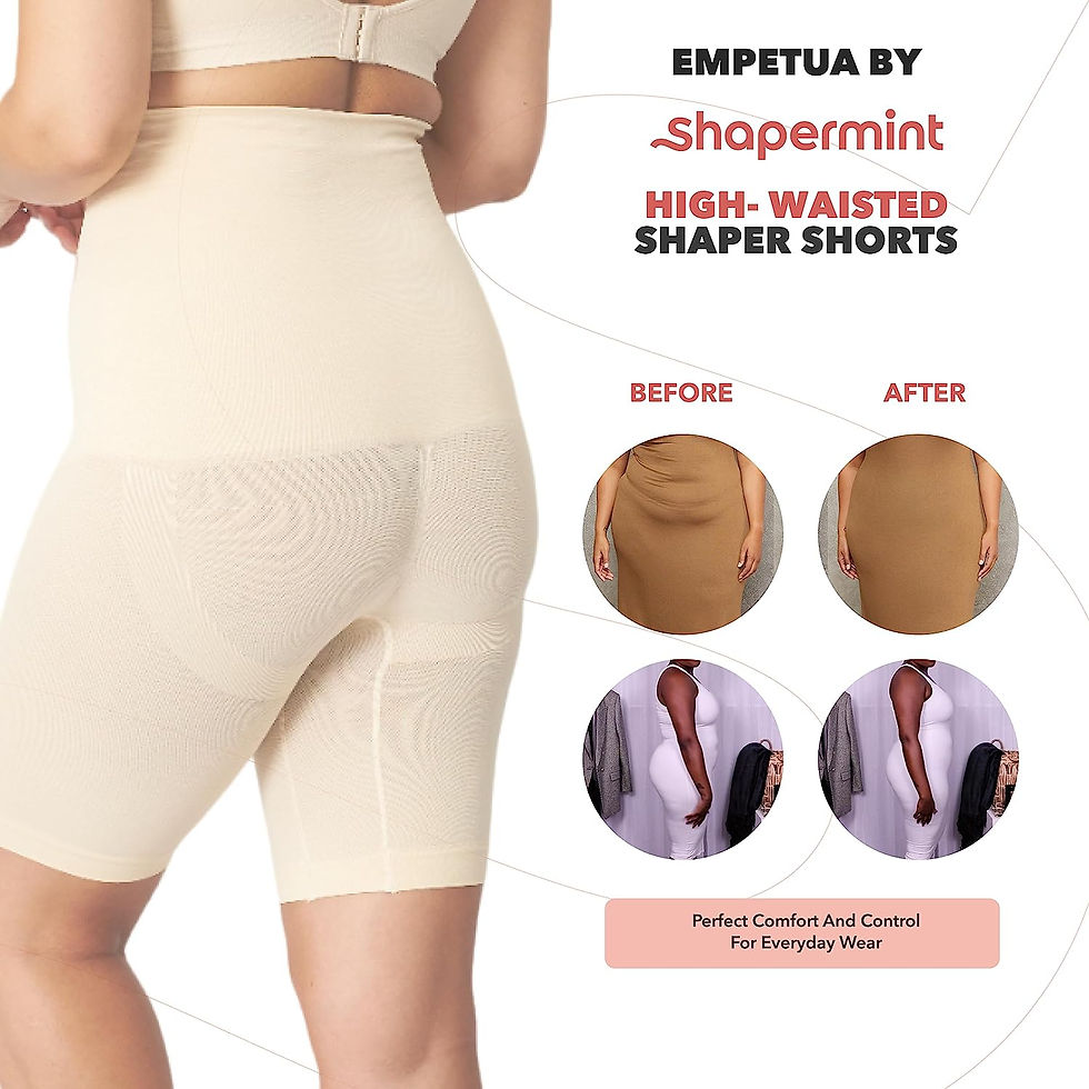Thumbnail: SHAPERMINT High Waisted Body Shaper Shorts Shapewear for Women Tummy Control Th