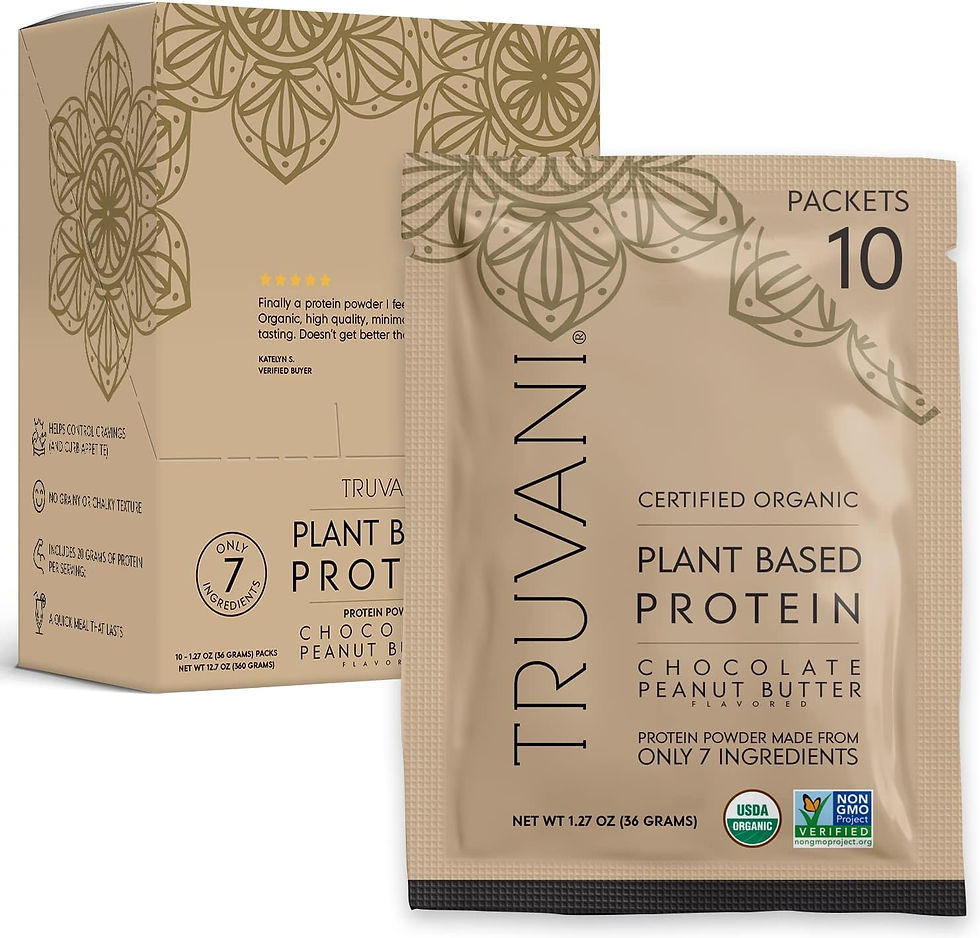 Thumbnail: Truvani Organic Vegan Protein Powder, Organic Pea Protein Powder, Vegan, Non GM