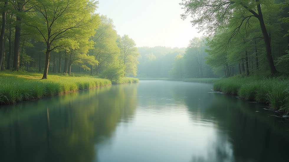 Close-up view of a tranquil lake surrounded by trees