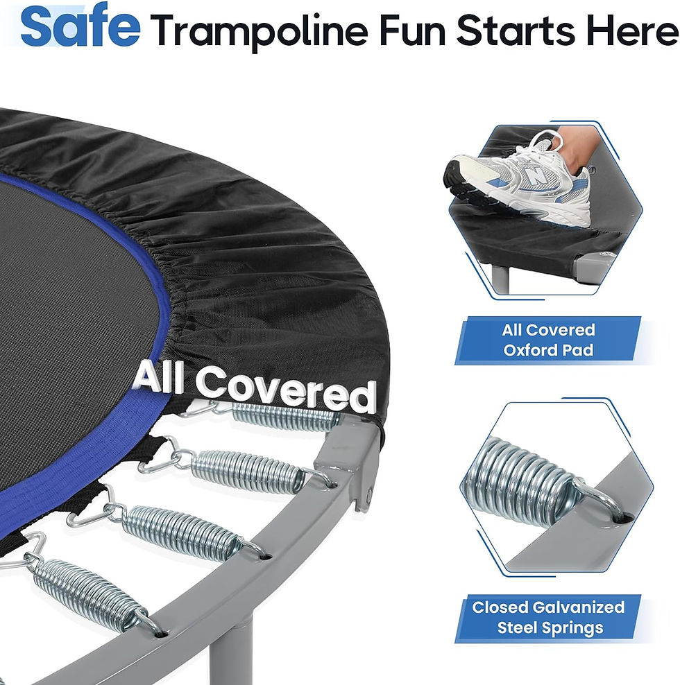섬네일: BCAN 40/48" Foldable Mini Trampoline Max Load 330lbs/440lbs, Fitness Rebounder 