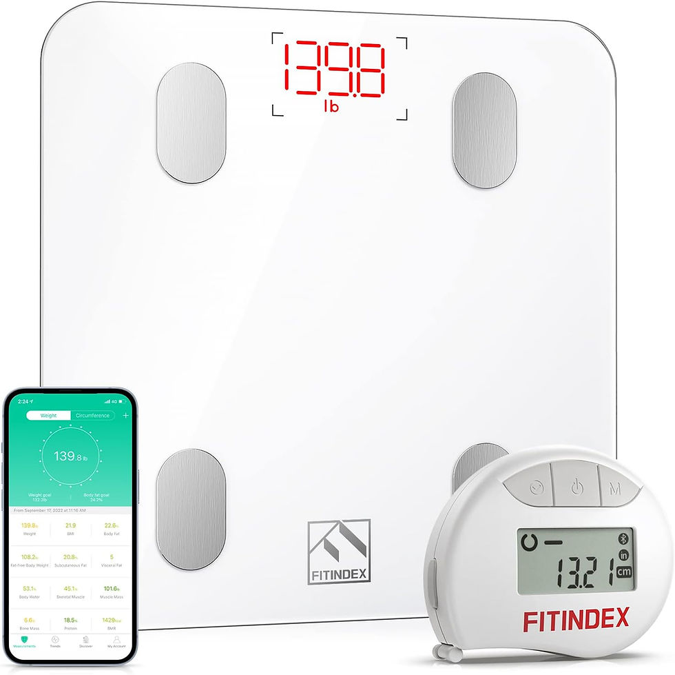Thumbnail: FITINDEX Smart Scale for Body Weight, Digital Bathroom Scale BMI Body Fat Scale