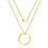 Miniaturbild: Double chain necklace with small circle pendant in the inner chain and big circl