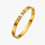 Miniaturbild: Stainless steel gold bangle with rhinestones