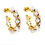 Miniaturbild: Waterproof, pearl half hoop Earrings , Gold Plated, Earrings, Hypoallergenic, 