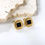 Miniaturbild: Square studs with a mini black square in the middle