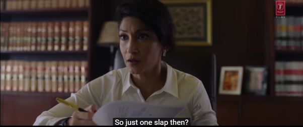 Even Tapsee Pannu's lawyer Netra, played by Maya Sarao, initially has hard time grasping the fact that Amruta is filing for a divorce just because of one slap.