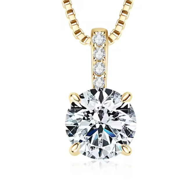 Briljant geslepen hanger met moissanite