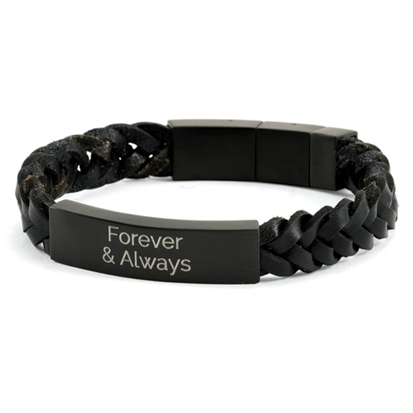 Thumbnail: BRAIDED LEATHER BRACELET
