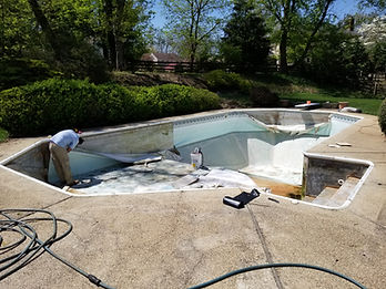POOL VINYL LINER BEFORE