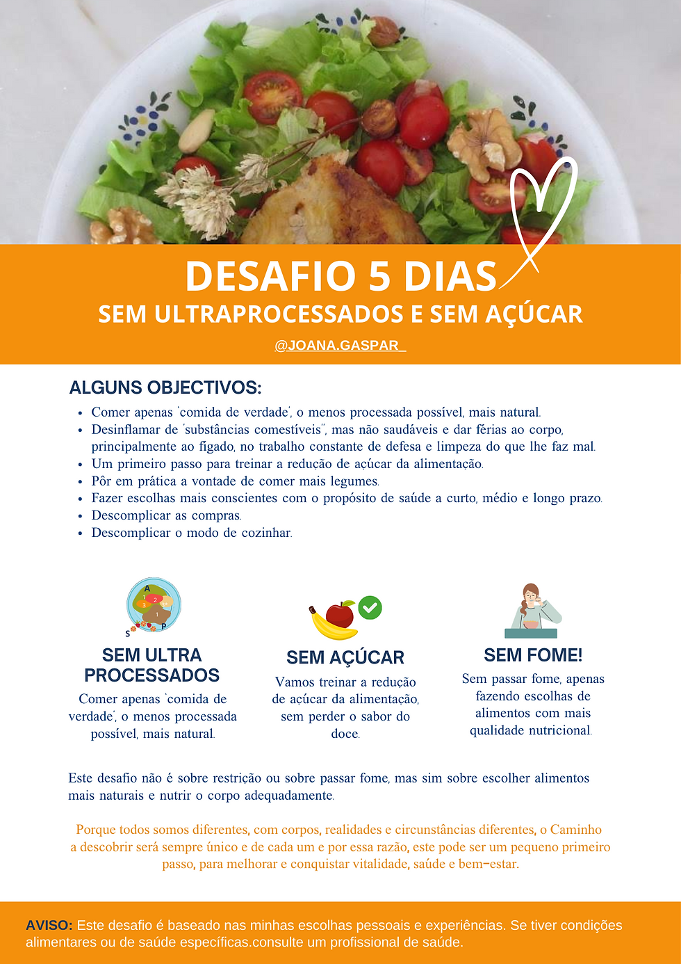 Desafio 5 Dias Sem Açúcar e Sem Ultraprocessados
