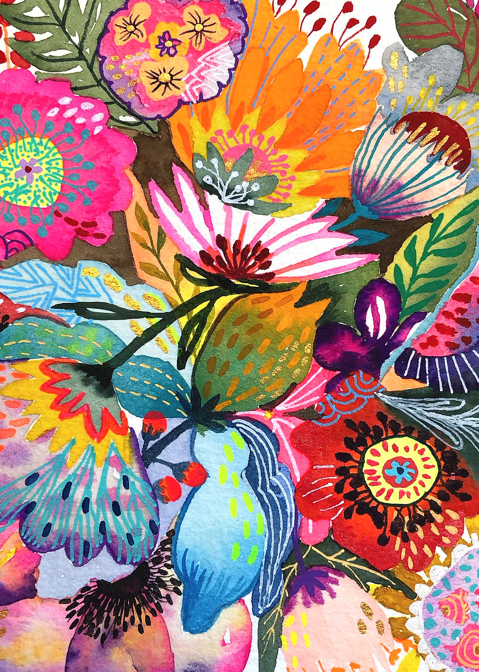 Thumbnail: Cadre floral tropical très coloré accroché dans un intérieur prestigieux, parfait pour leasing d’art.