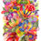 Miniature : Reproduction peinture Aquarelle bouquet de fleurs colorées. Tableau par Caroline Venencie, œuvre unique pour collectionneurs.