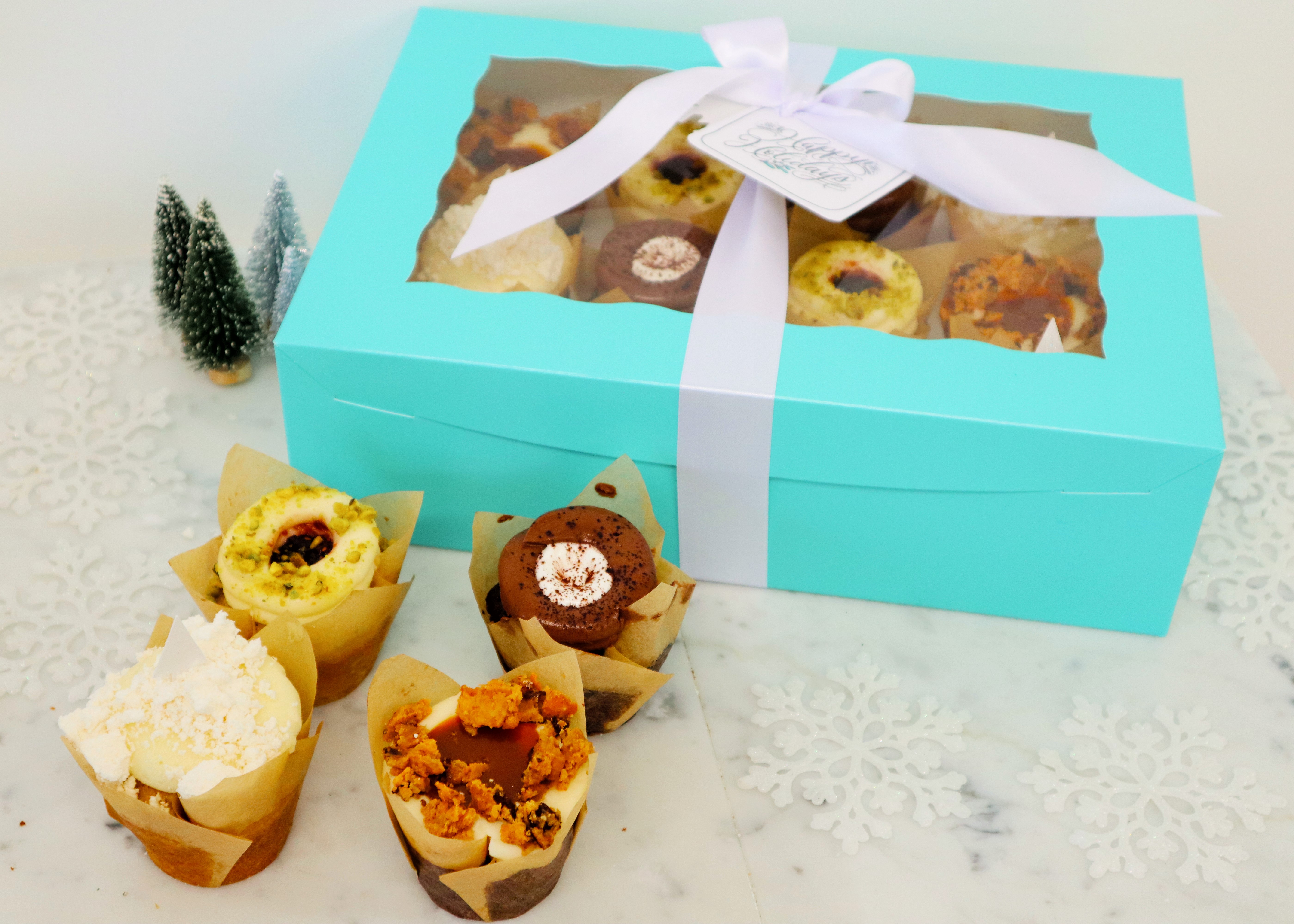 Frost Blue Dozen Cupcake Gift, $50