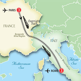 PERGUNTA: Roma-Paris, qual o melhor jeito de viajar?