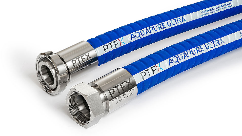 Large Bore Water Suction and Delivery Hoses PTFX Puresil Techniflex