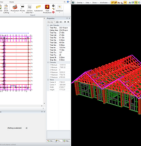 Pryda design software showing roof 3d design