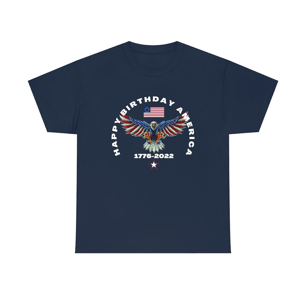 Thumbnail: <NEW> Happy Birthday America Unisex Heavy Cotton Tee