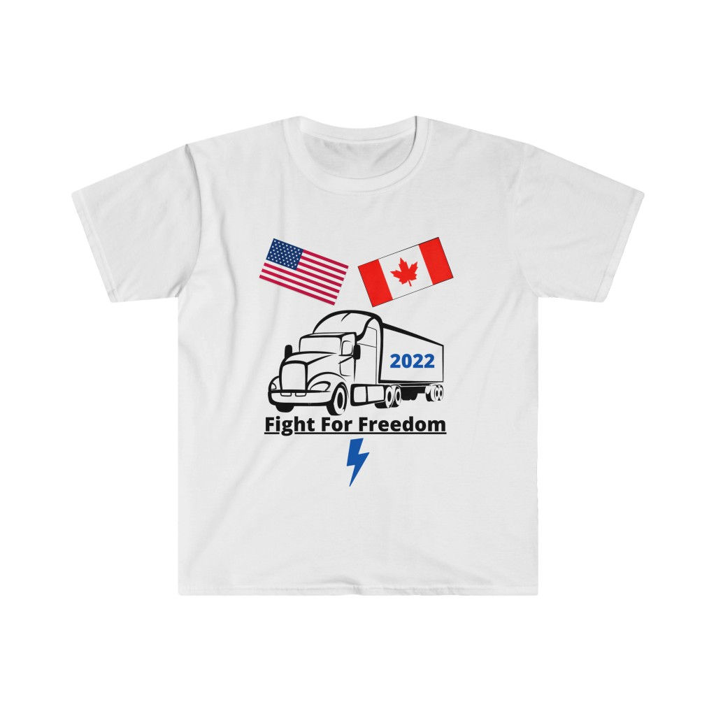 <NEW> US Canada Fight For Freedom Unisex Softstyle T-Shirt