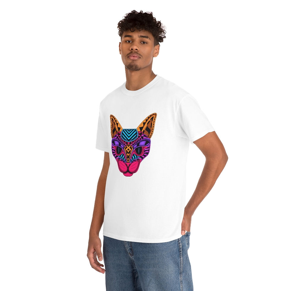 Thumbnail: <NEW> Psycho T-Shirts The Cat Unisex Heavy Cotton Tee