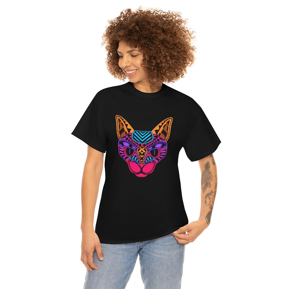 Thumbnail: <NEW> Psycho T-Shirts The Cat Unisex Heavy Cotton Tee