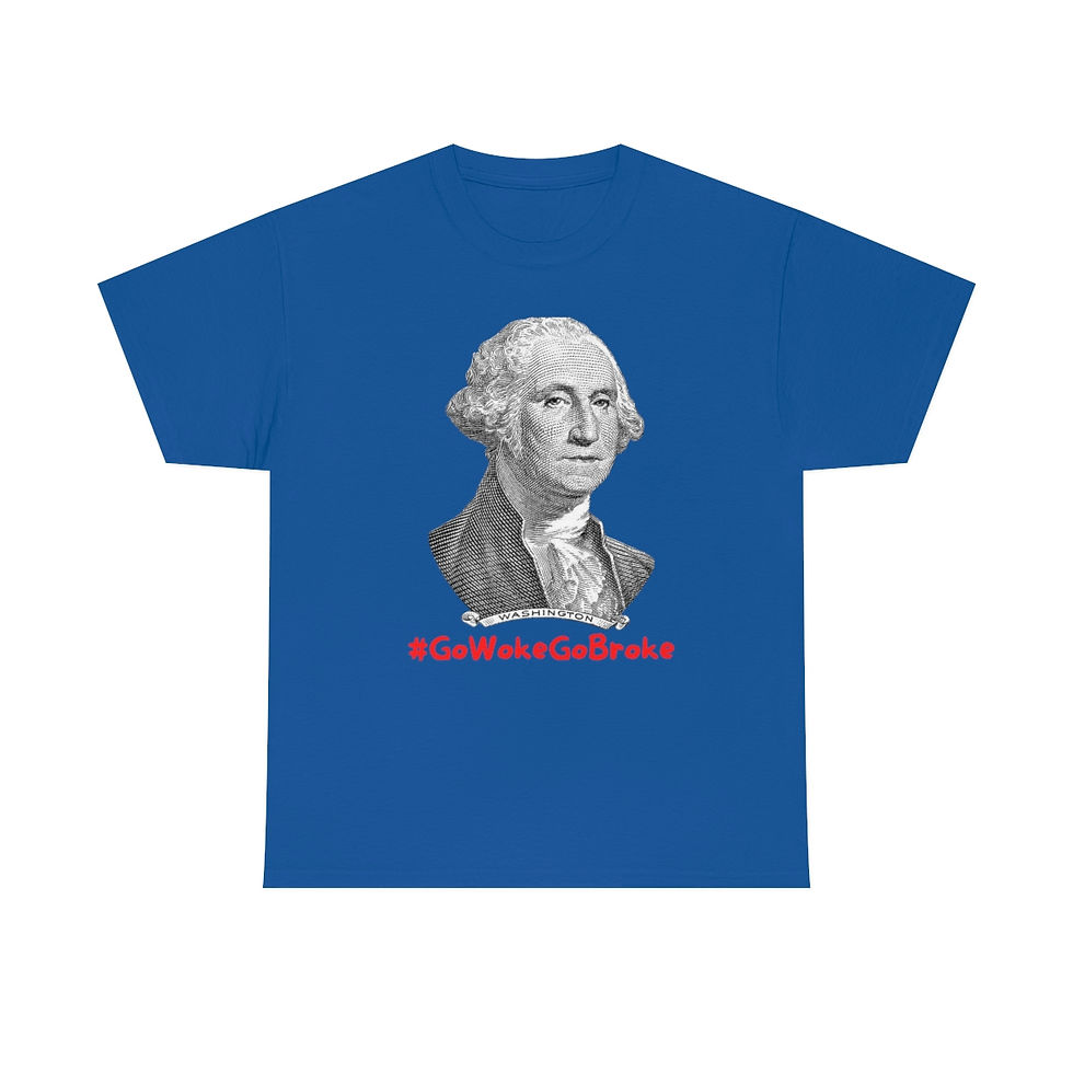 Thumbnail: #GoWokeGoBroke Unisex Heavy Cotton Tee