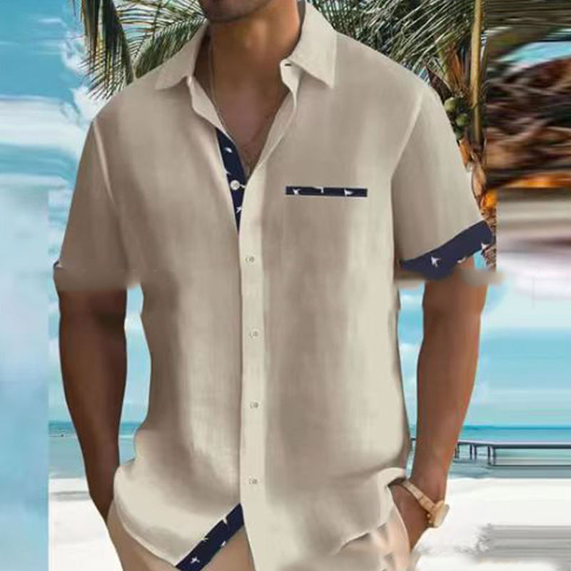 Thumbnail: Summer New European And American Style Men's Clothing Shirt Leisure