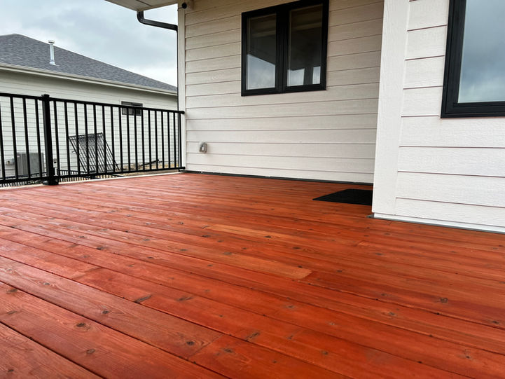 Deck staining