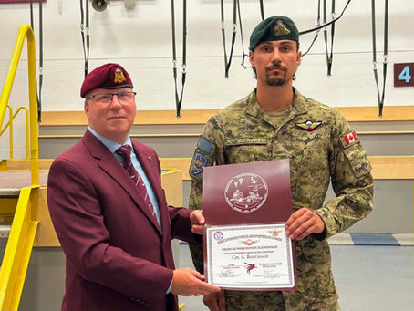 Basic Parachute Course Top Candidate Award