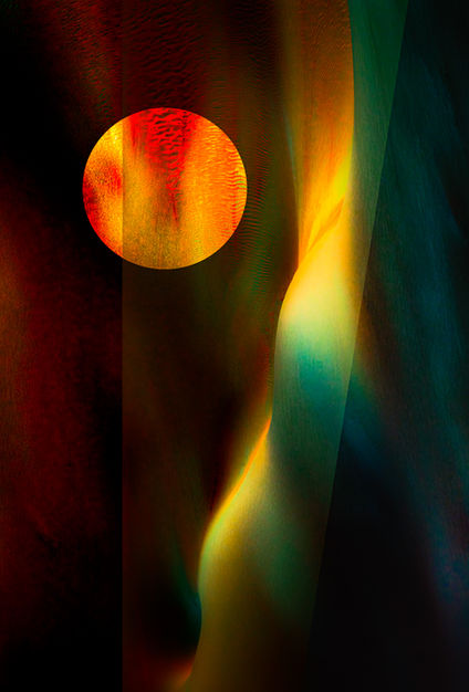 Abstract landscape photography of dunes, creative edit.