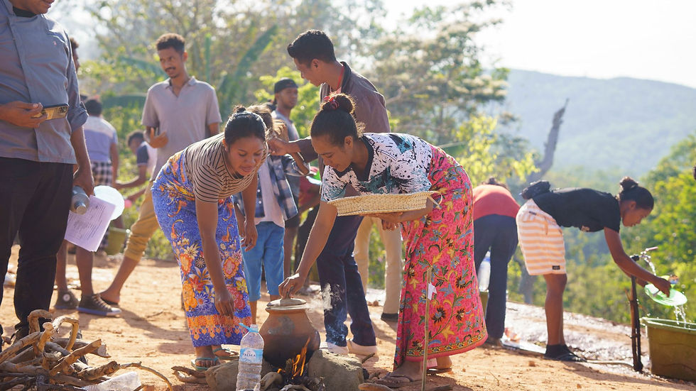 Traditional cooking competition at the National PermaYouth Camp