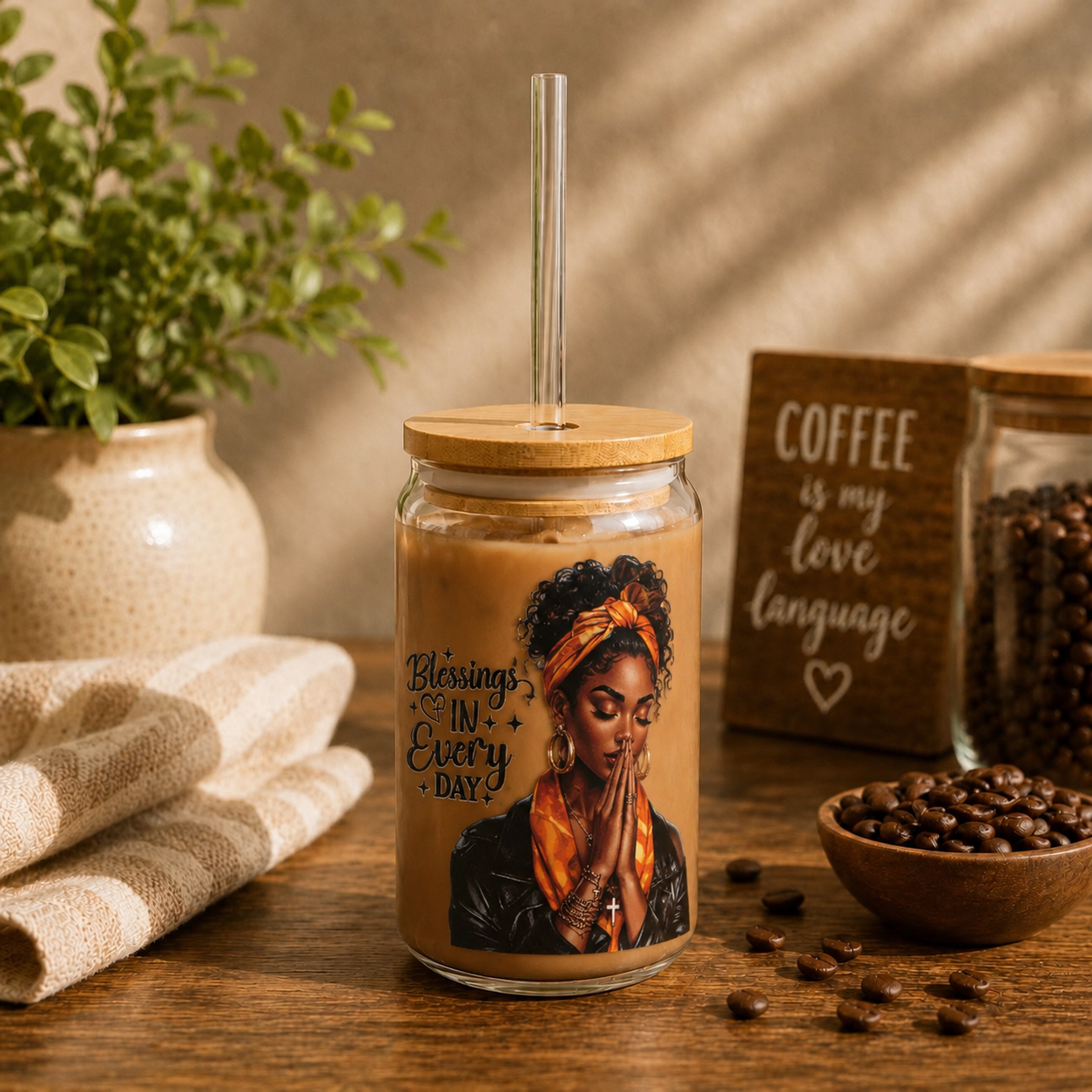 Blessings In Everyday Glass Tumbler