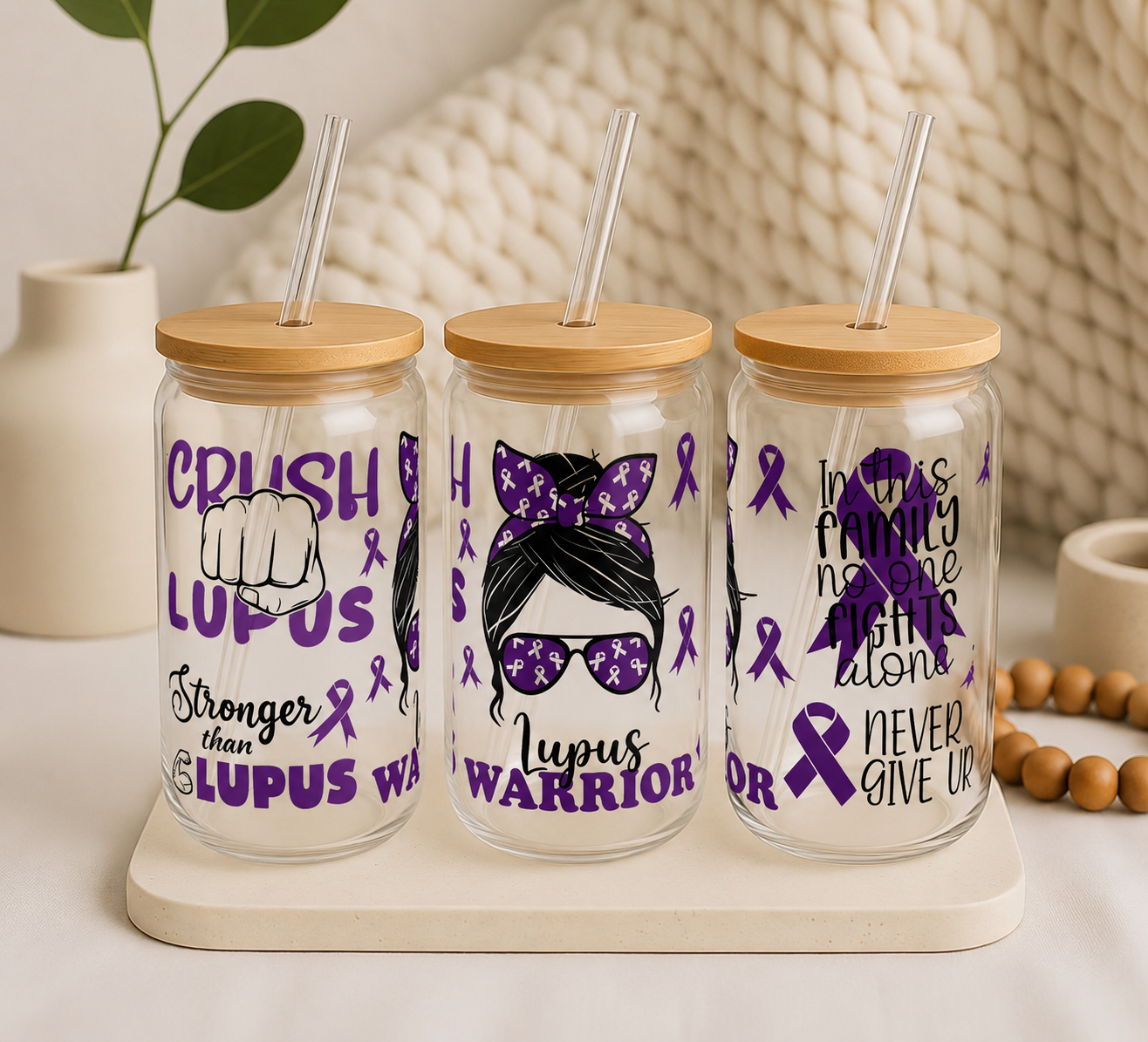 Crush Lupus Glass Tumbler
