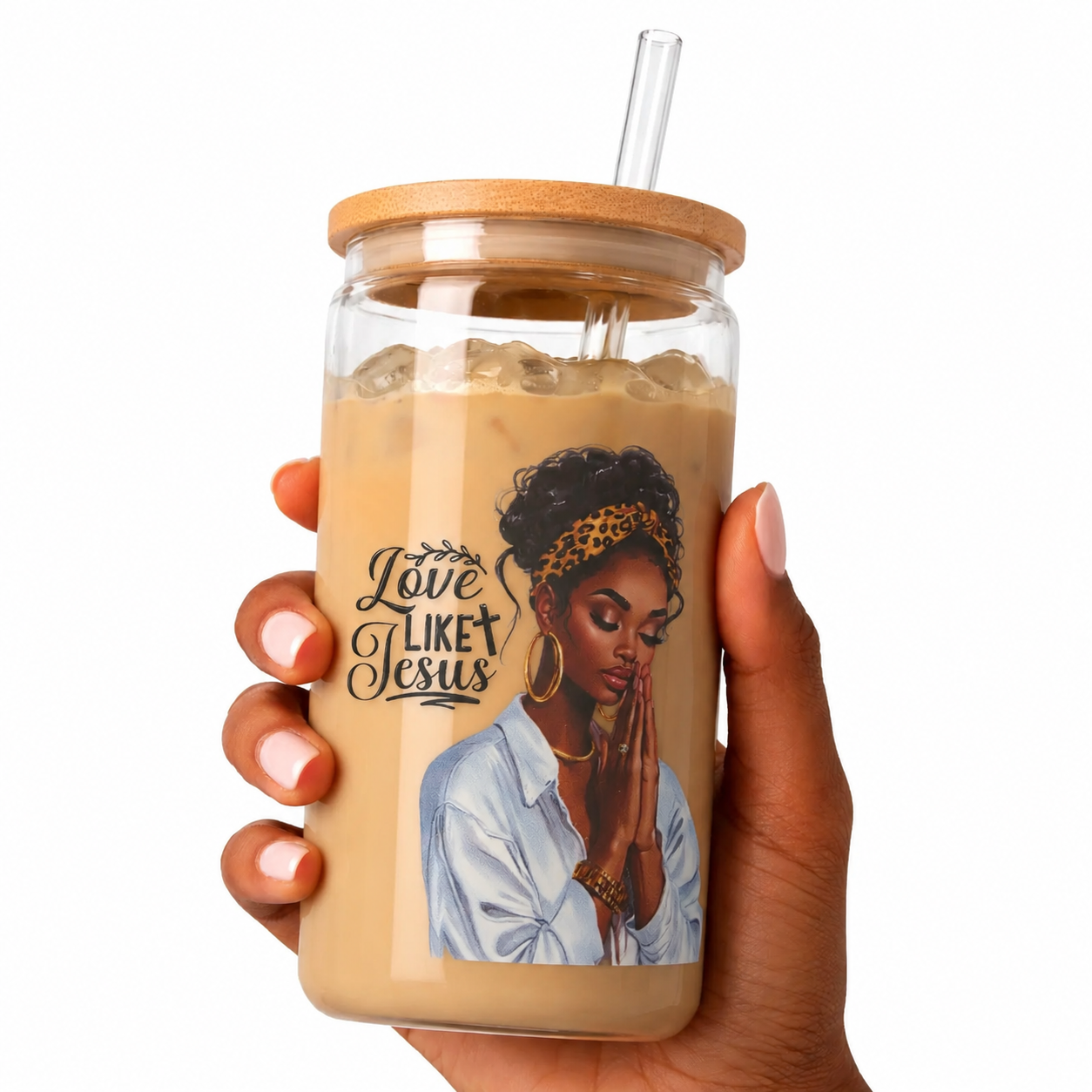 Love Like Jesus Glass Tumbler