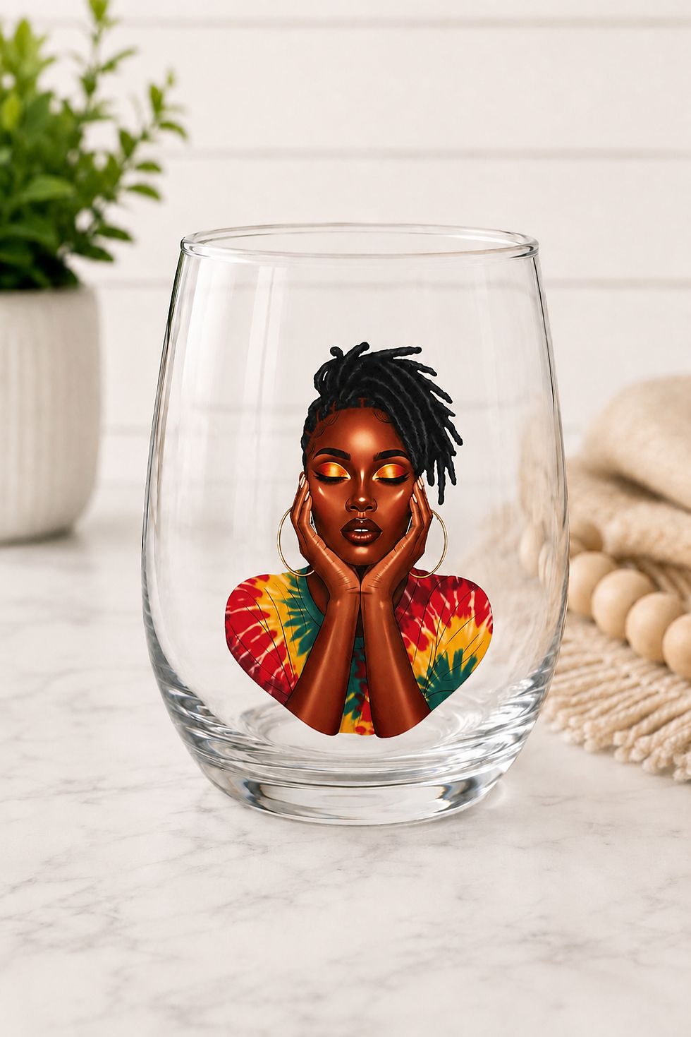 Black Woman Wine Tumbler