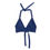 Thumbnail: Blue Wide Band Bikini Top Flat Lay Back View