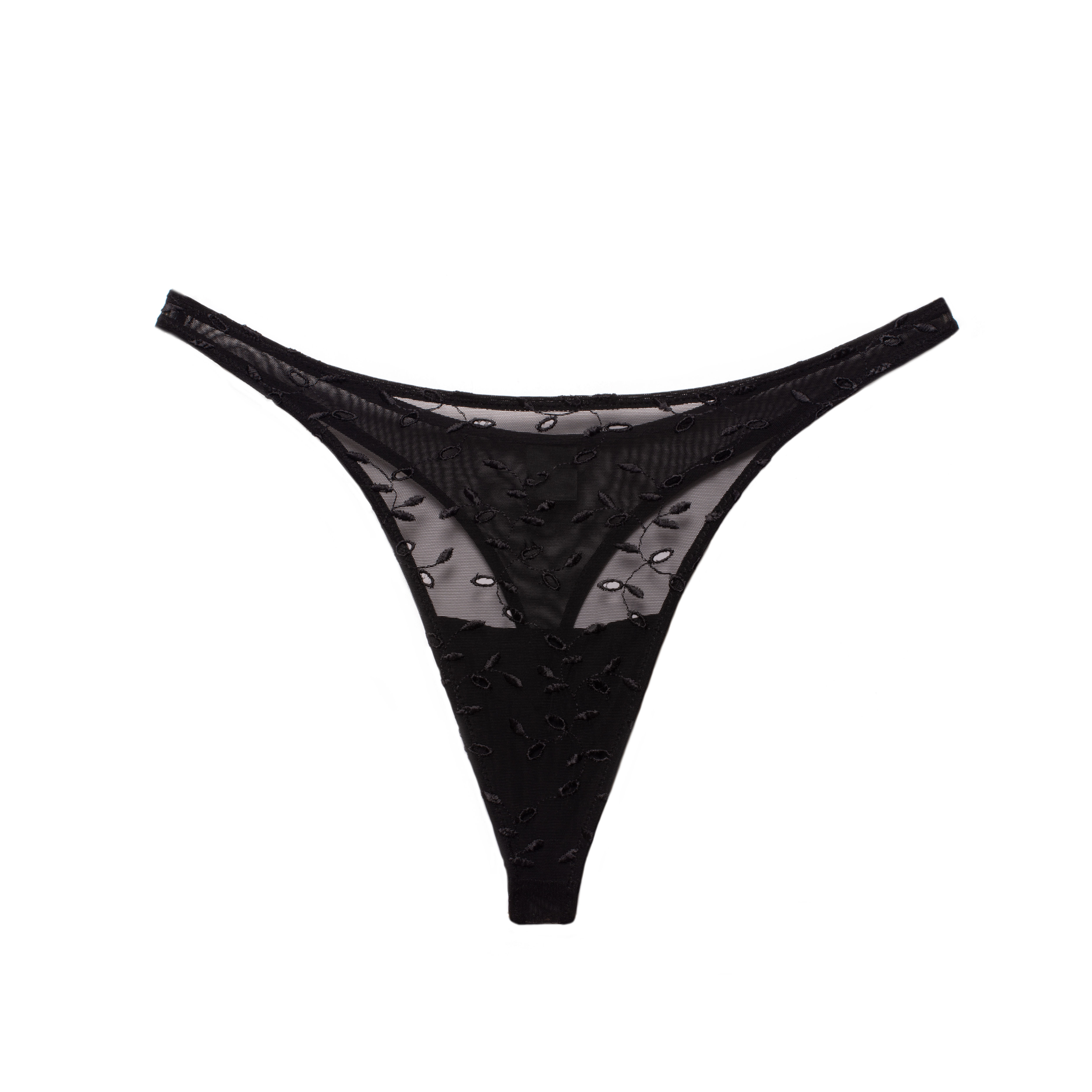 TINY FLOWERS EMBROIDERED THONG