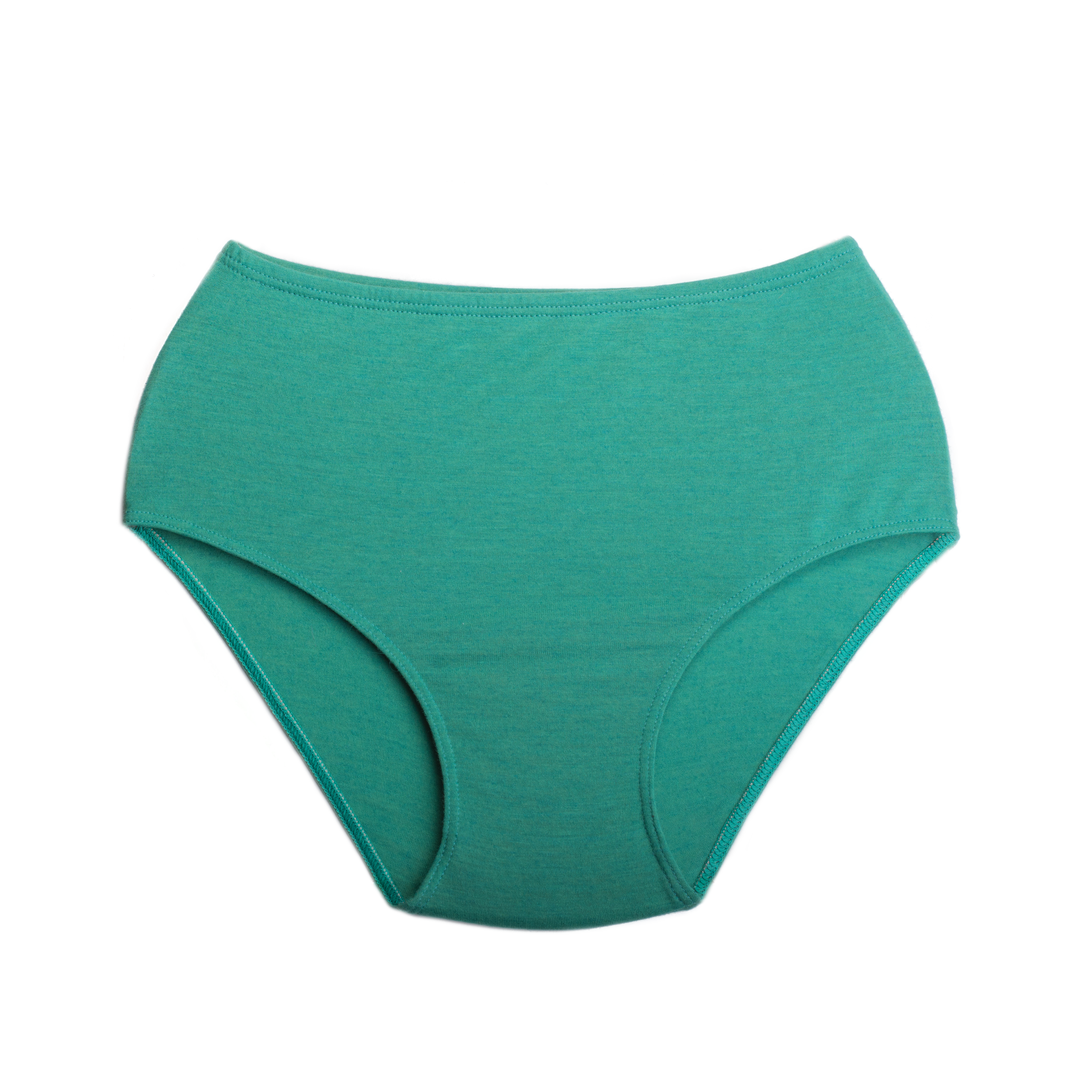 Green Turquoise Wool Brief Flat Lay Front View
