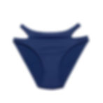 Dark Blue Cutout Sides Bikini Bottom