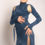Thumbnail: Blue Angora Wool Turtleneck on Model
