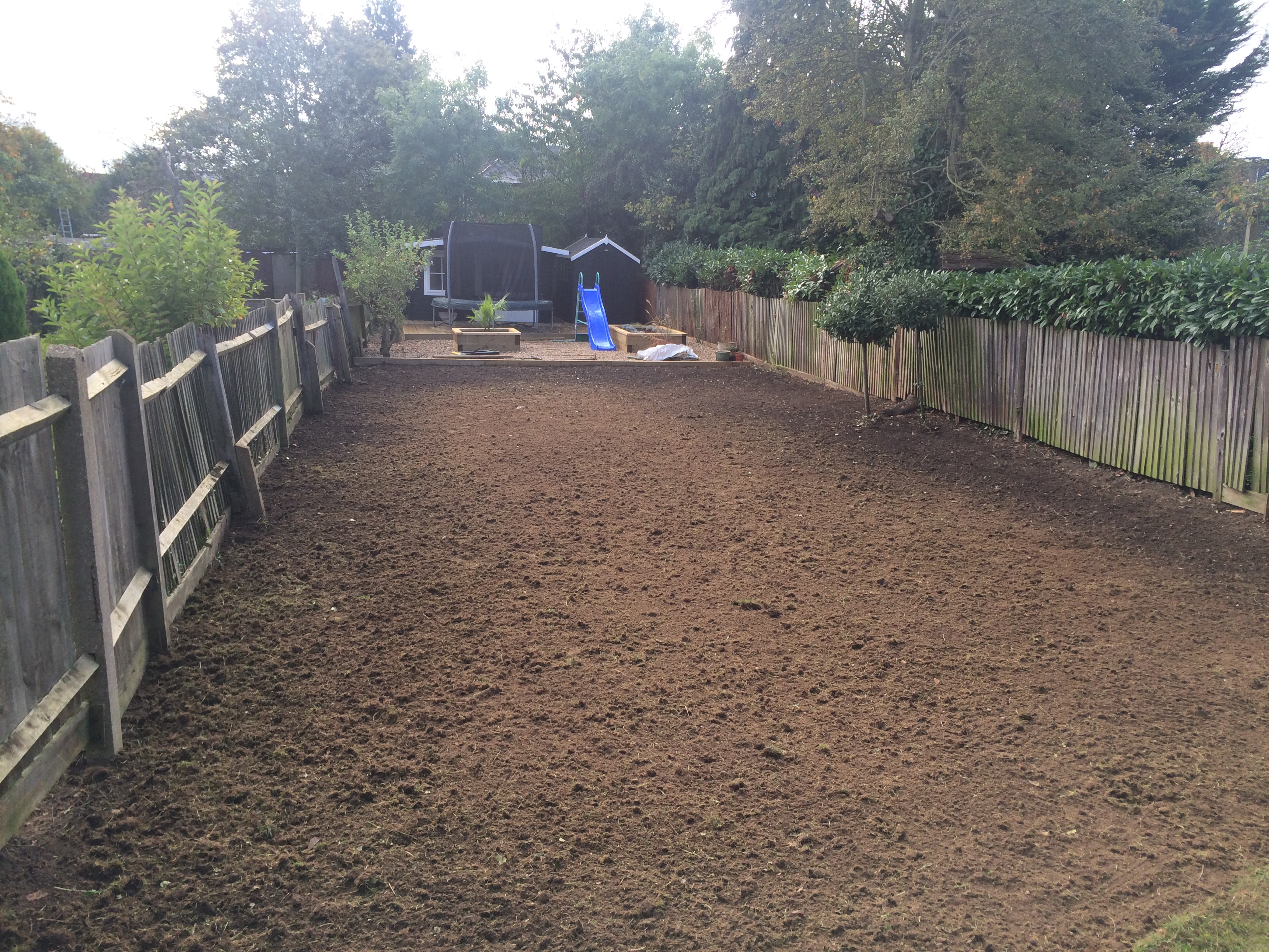 Rotavated Lawn